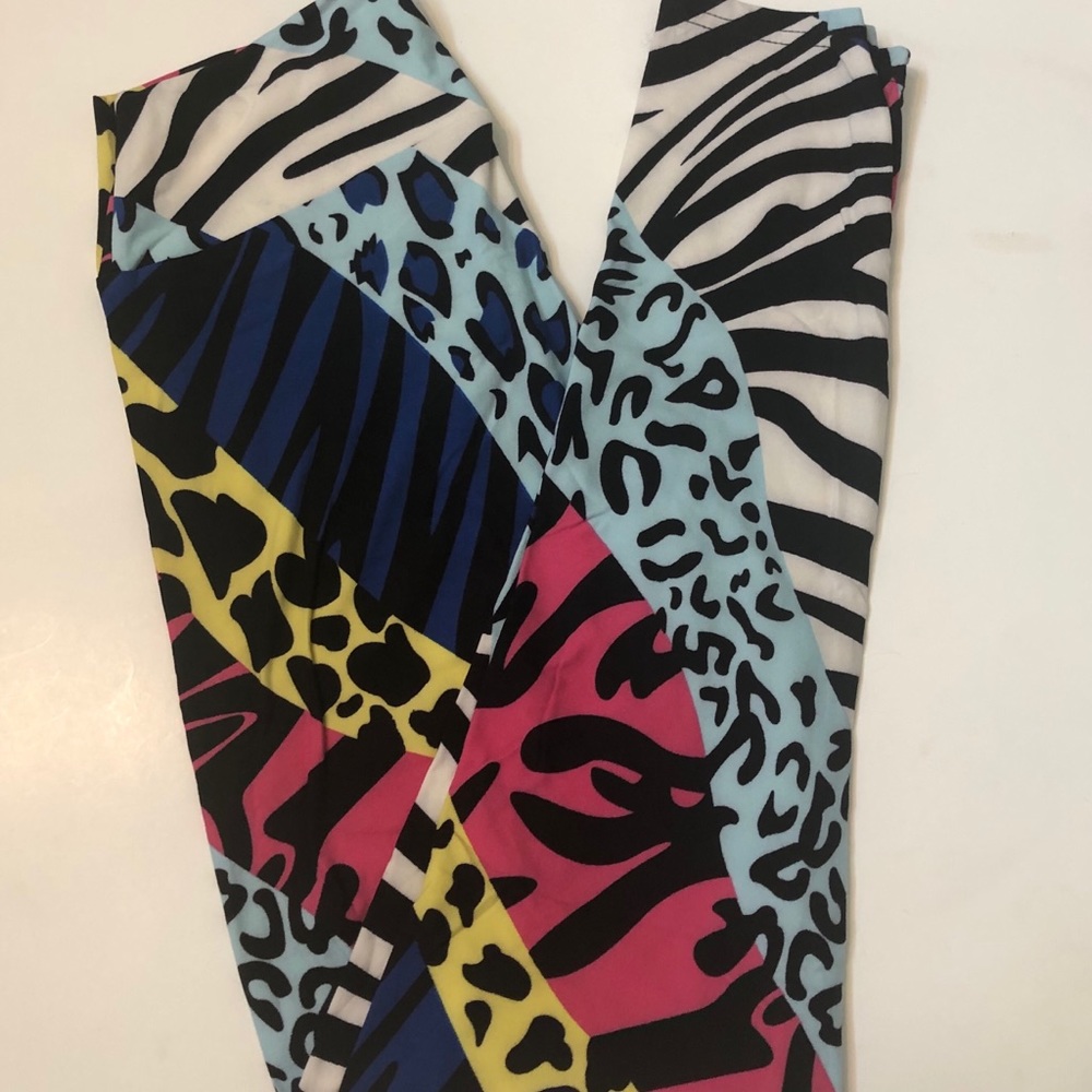 Animal Print Multi Peachskin Leggings Plus Size